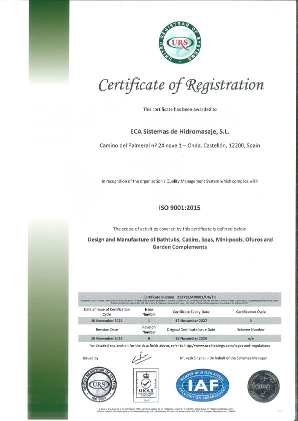 Certificado ISO 9001:2015
